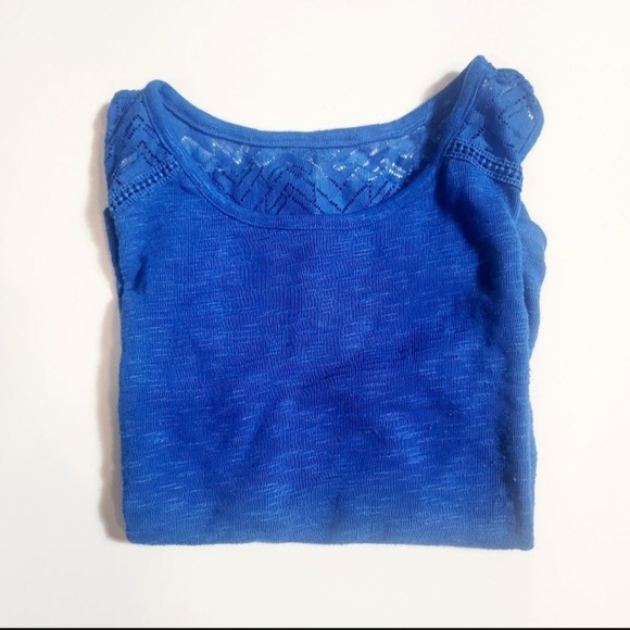 Total Girl Brand Blue Lace Detail Top Size:20-1/2 Plus XXL - Picture 1 of 6